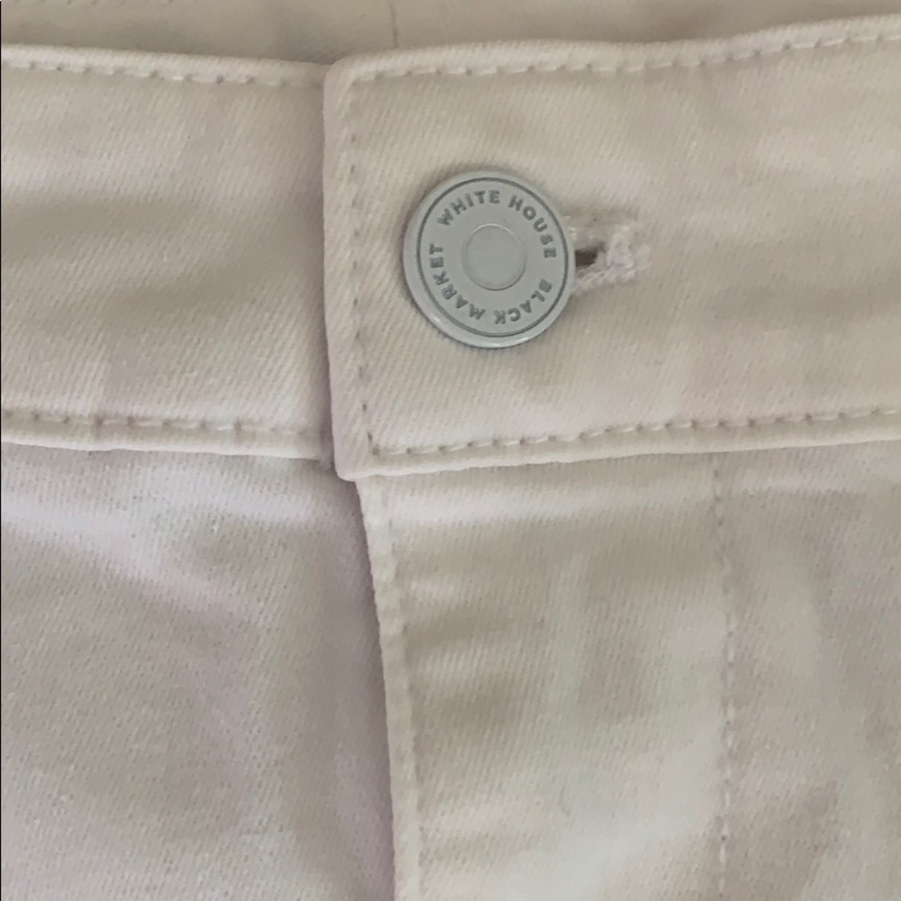 White House Black Market Distressed Denim Skirt - Picture 5 of 12